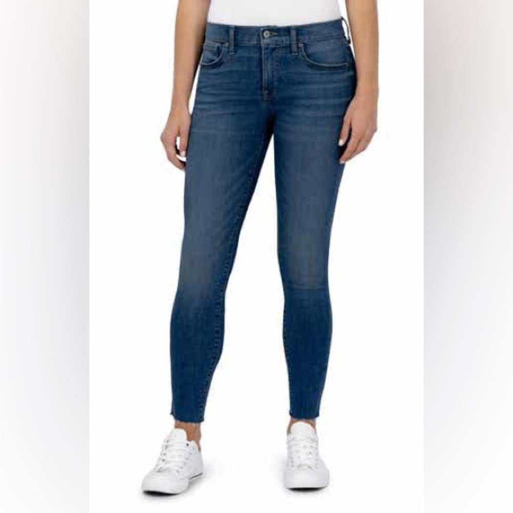 Lucky Brand Brigitte Skinny High Rise Raw Hem size 8 / 29 Medium Wash